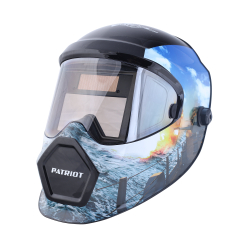 Маска сварщика Patriot WH 600E / 110х60 мм окно / степень затемнения DIN 9- 13 / защитная маска для сварки / сварочный шлем