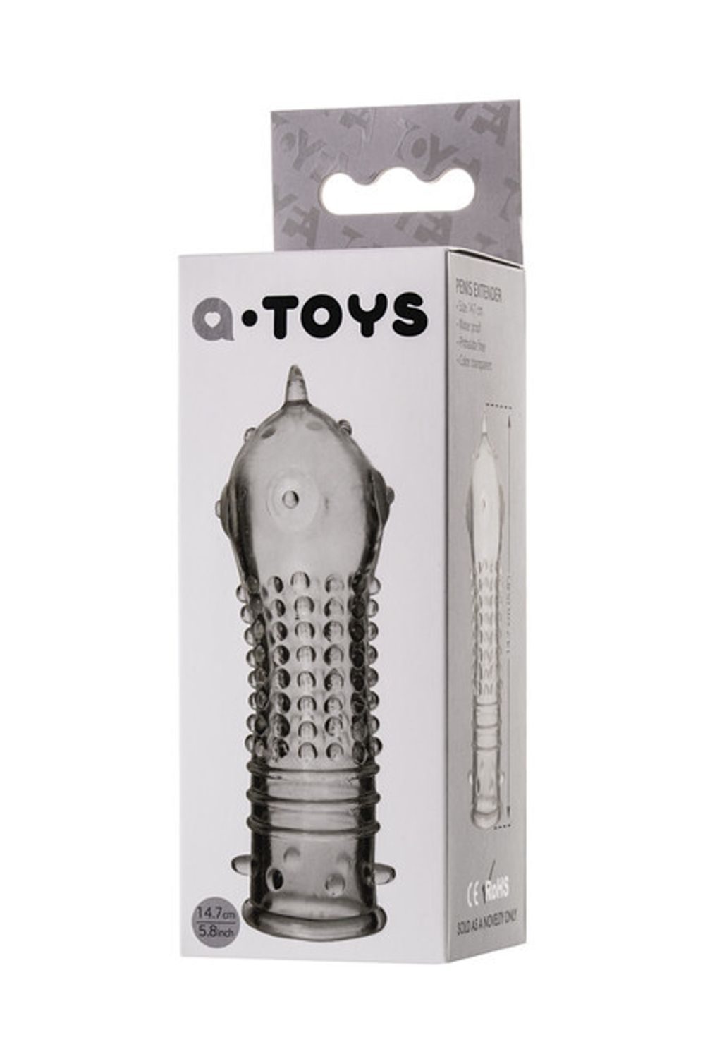 Стимулирующая насадка на пенис A-Toys (Цвет: прозрачный)