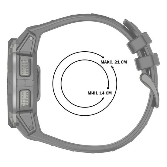 Ремешок для Garmin Instinct 3 (45) силиконовый ширина 22 мм оригинальное крепление (Синий гранит)