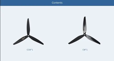Пропеллер нейлоновый C9.5*5*3 трёхлопастной Cinelifter T-Motor (пара)