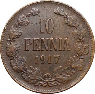 10 пенни 1917 (монета для Финляндии)