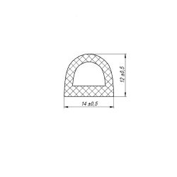 Уплотнитель самоклеящийся FUARO ADH/D-14x12mm, WHITE белый 120м /49193/