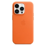 Кожаный чехол с поддержкой MagSafe Apple Leather Case для iPhone 14 Pro, Orange (Оранжевый)