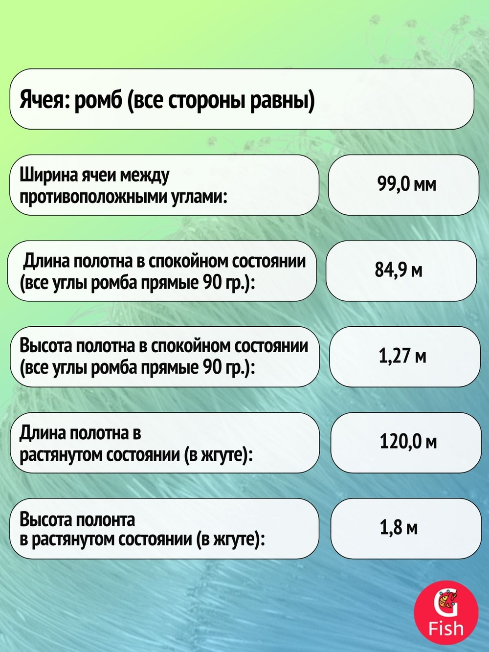 Сетка строительная Momoi Fishing Хамелеон леска, толщина 0,30 мм, ячея 20 мм, высота 1,8 м, длина 60 м
