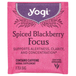 Yogi Tea, Focus, ежевика с пряностями, 16 чайных пакетиков, 32 г (1,12 унции)