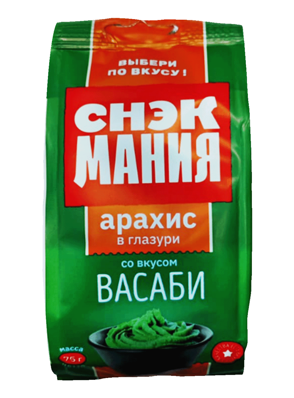 Снэк МАНИЯ арахис в глазури со вкусом васаби 30г