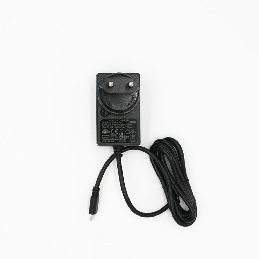 Блок питания 27 Вт с кабелем USB type-C для Raspberry PI 5 чёрный