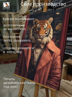 Картина на стену "Тигр" 30х40см 1шт.
