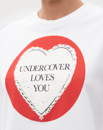 UNDERCOVER ФУТБОЛКА UNDERCOVER LOVES YOU БЕЛАЯ