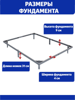 Фундамент оцинкованный для теплицы шириной 3м длиной 4м