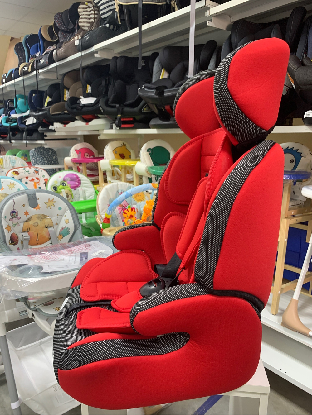 Автокресло LB 515 RF (Teddy Bear) ПК (17. RED+BLACK DOT)