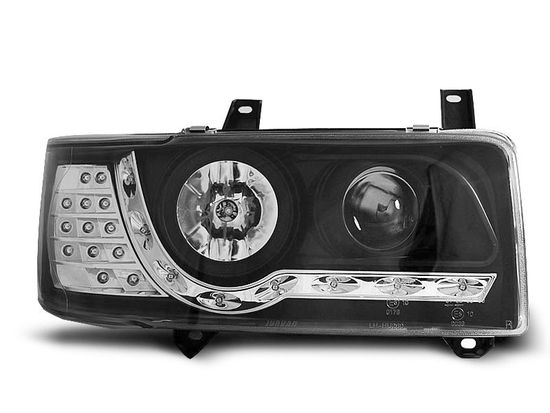 Передние фары daylight black led indication для VW T4
