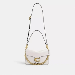 COACH СУМКА ЧЕРЕЗ ПЛЕЧО TABBY CHAIN, БЕЛЫЙ