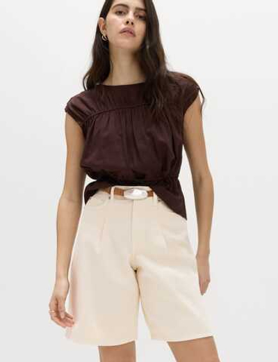 Хлопковые джинсовые шорты T57003506 - Marks & Spencer