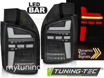 Фонари задние LED BAR BLACK SEQ для VW T6 15-19 OEM BULB