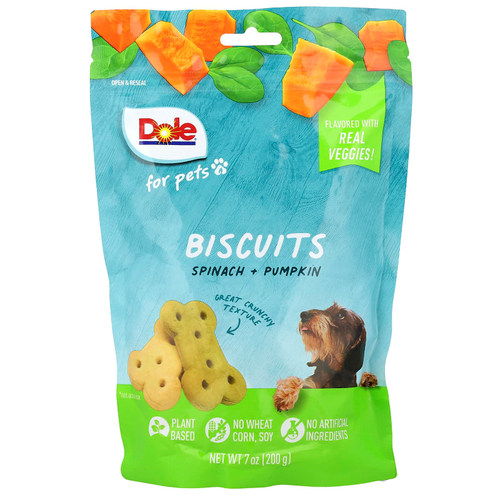 Dole for Pets, печенье, шпинат и тыква, 200 г (7 унций)