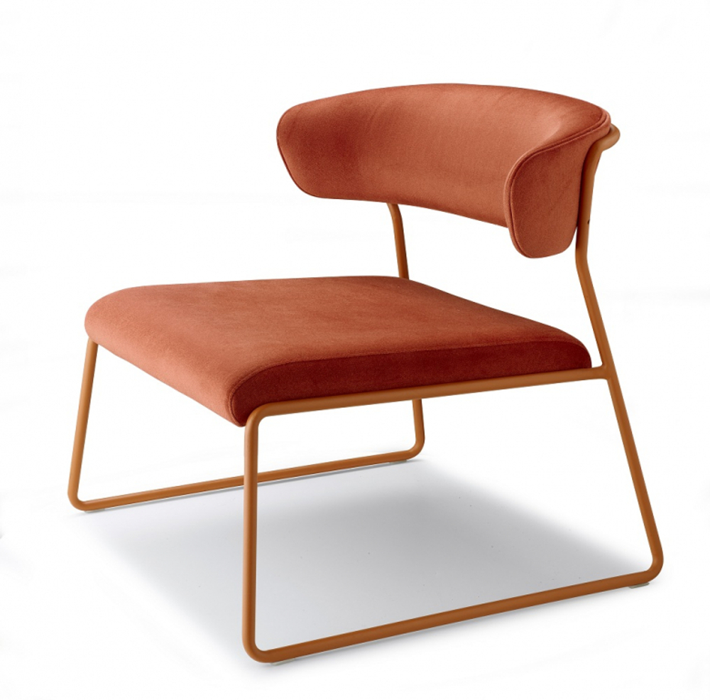Кресло лаунж с обивкой Scab Design Lisa Lounge, терракотовый, красный