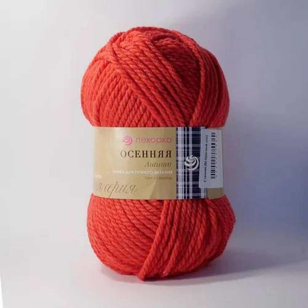 880 Пряжа 880- Осенняя красный мак шерсть/акрил 200гр 150м 2125240880 395.72