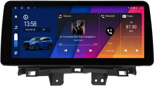 Магнитола для Honda CR-V 2012-2018 (вместо БК) - Canbox H-Line 4156 монитор 12.3" QLED в стиле BMW на Android 10, Быстрая, ТОП-процессор, CarPlay, 4G SIM-слот