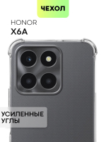 Чехол BROSCORP для Honor X6a (арт.HW-HX6A-HARD-TPU-TRANSPARENT )