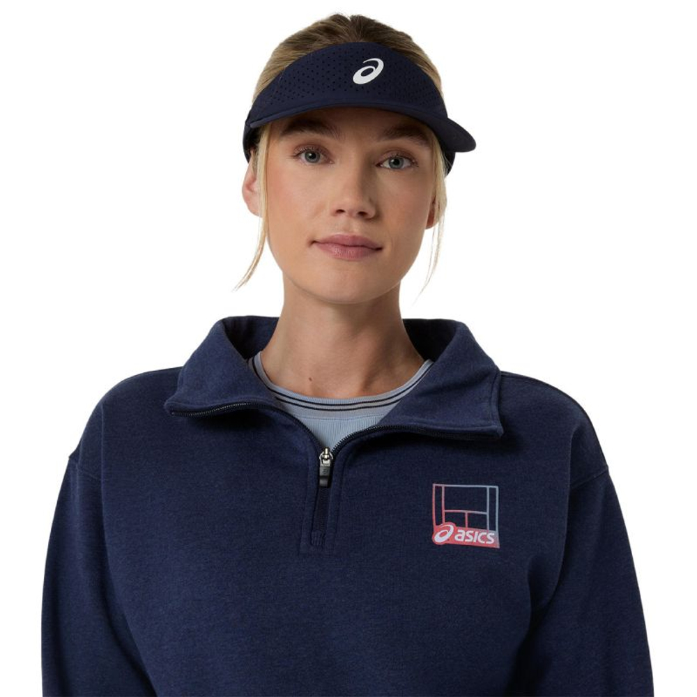 Женская теннисная куртка Asics Court Core Graphic Half Zip - midnight