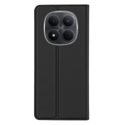 Чехол книжка из PU кожи черного цвета для Xiaomi Redmi Note 15 Pro 5G, серия Skin Pro Series от Dux Ducis