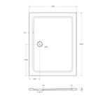 Поддон из SMC (стекловолокно) 120х90 Cezares TRAY-M-AH-120/90-35-W без сифона