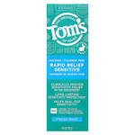 Tom's of Maine, Rapid Relief, чувствительная зубная паста, без фтора, свежая мята, 113 г (4 унции)