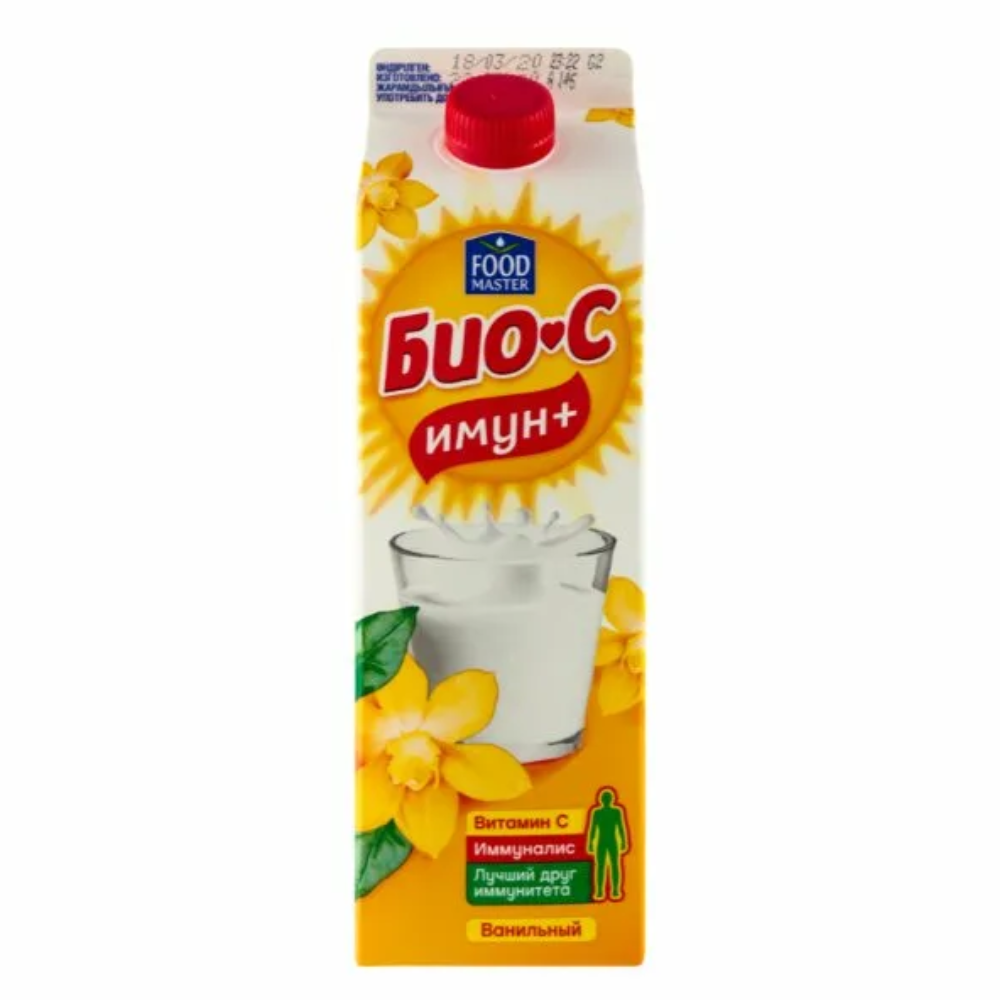 Йогурт питьевой Food Master Биос Ваниль 900 гр