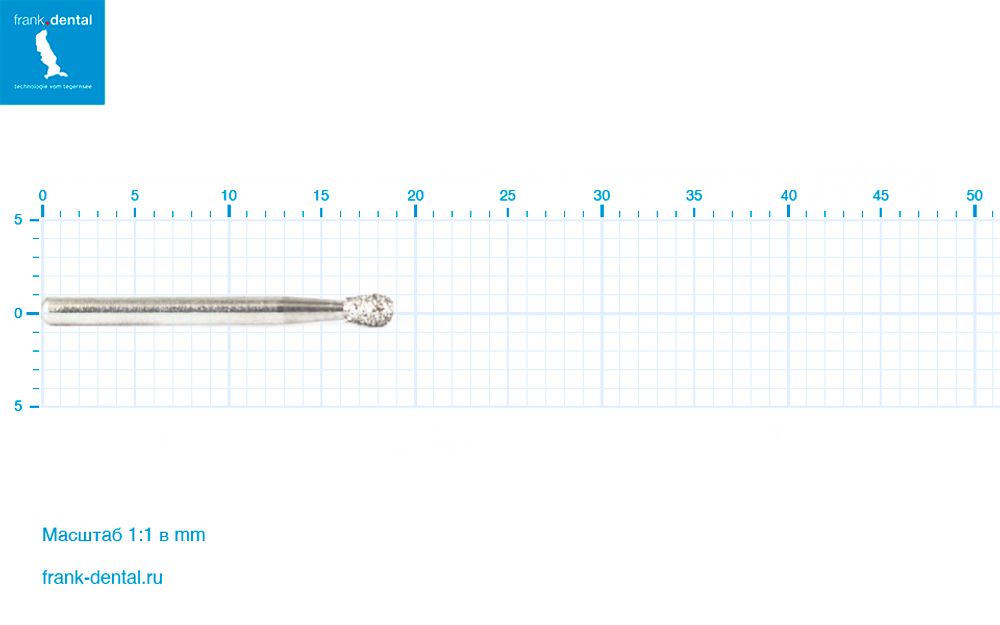 Бор алмазный стандартный Frank Dental типа FG - D.830.018.FG