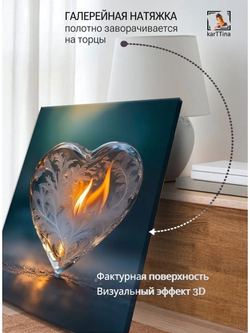 Картина "Пламенная страсть", модульная 50х70см 1шт.