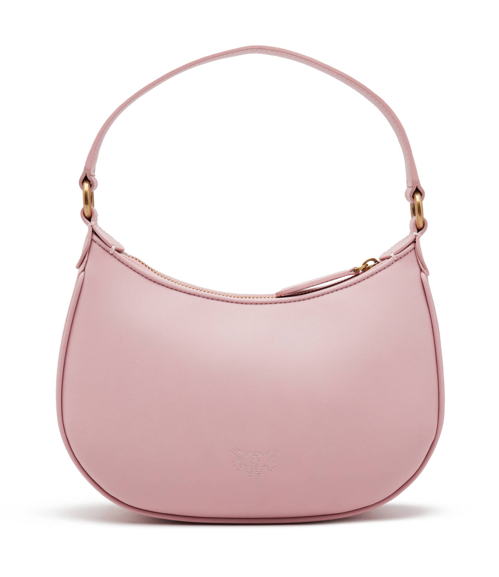 Кожаная сумка хобо half moon mini vitello seta Pinko - пудро-розовый(101523 A0F1)