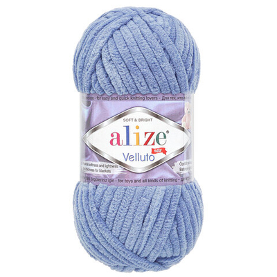 Пряжа Alize (Ализе) Velluto / уп.5 мот. по 100 г, 68м, 374 джинс A