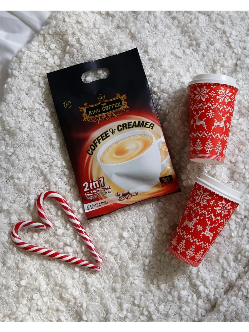 Кофе растворимый 2 в 1 King Cоffee and Creamer, 3 уп. по 22 пак