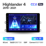 Teyes CC2 Plus 9" для Toyota Highlander 2019-2021