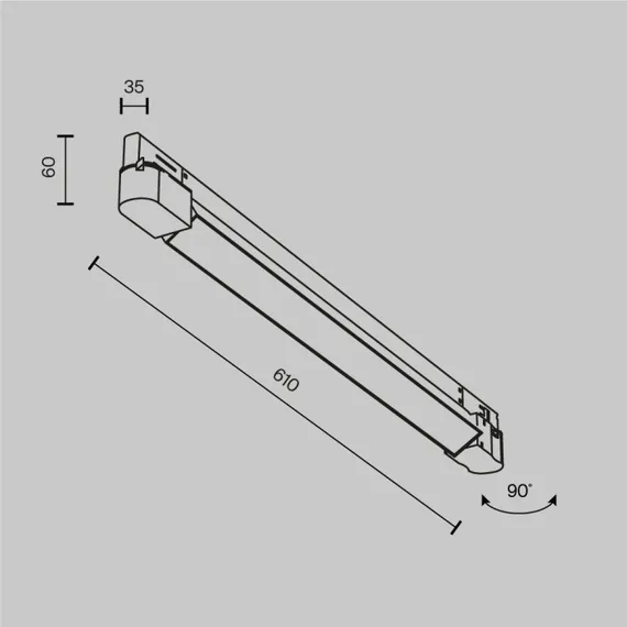 Трековый светильник Basis TR196-3-20W4K-B(N) Maytoni