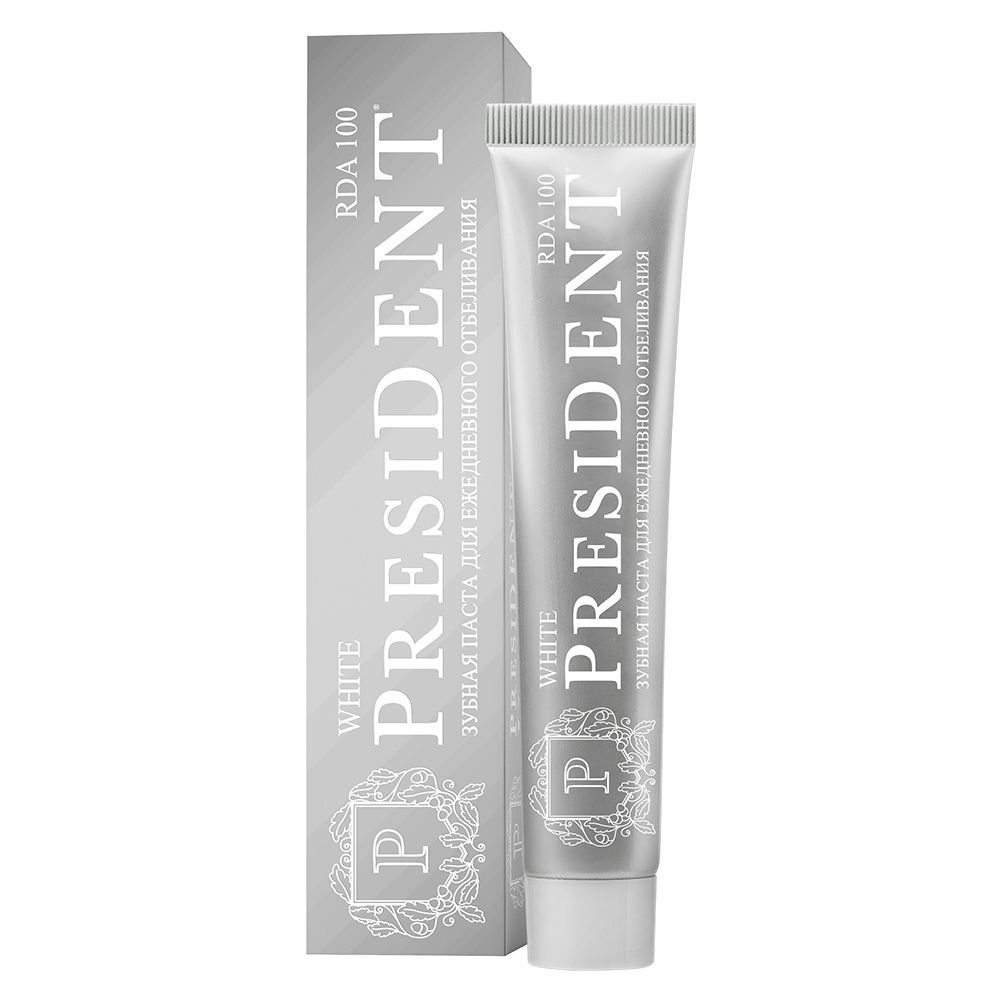 Паста зубная PRESIDENT White 100 RDA 75г