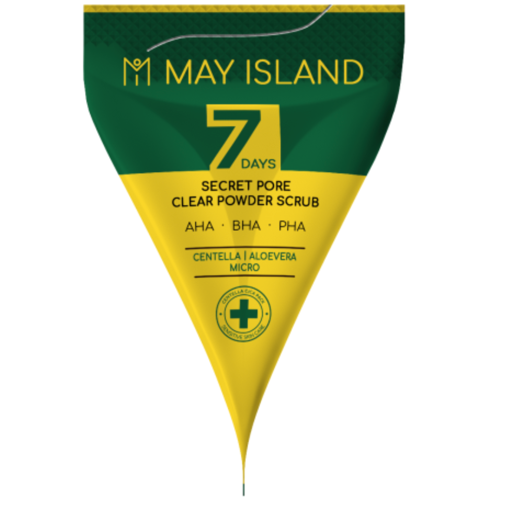 Скраб для лица с кислотами May island 7 Days secret pore clear powder scrub (пирамидка)