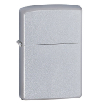 Зажигалка серебристая матовая Zippo с покрытием Satin Chrome