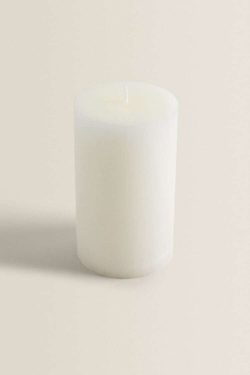 ZARA HOME ЦИЛИНДРИЧЕСКАЯ СВЕЧА, БЕЛЫЙ