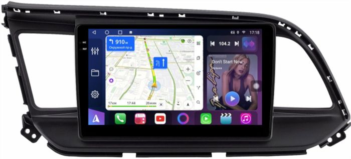 Магнитола для Hyundai Elantra 6 2018-2020 (штатная КЗВ) - FarCar S500-TS10 монитор 9.5" QLED на Android 14, Быстрая, CarPlay, 4G SIM-слот