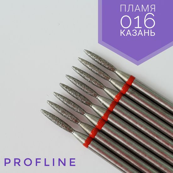 Алмазная насадка Пламя 016, красная насечка, Казань КМИЗ