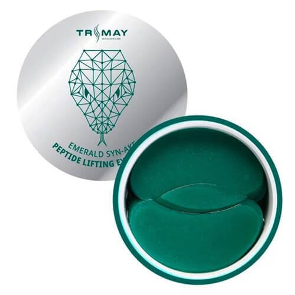 Гидрогелевые лифтинг-патчи со змеиным пептидом TRIMAY Emerald Syn-Ake Peptide Lifting Eye Patch, 90 шт.