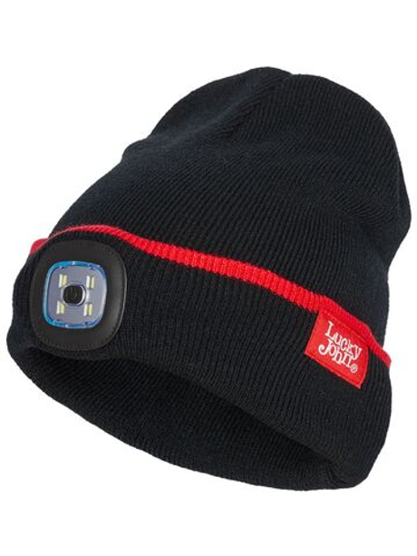 Шапка с фонариком Lucky John DROP LED, размер L