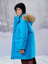 Парка зимняя "Лазурь" подростковая 7+