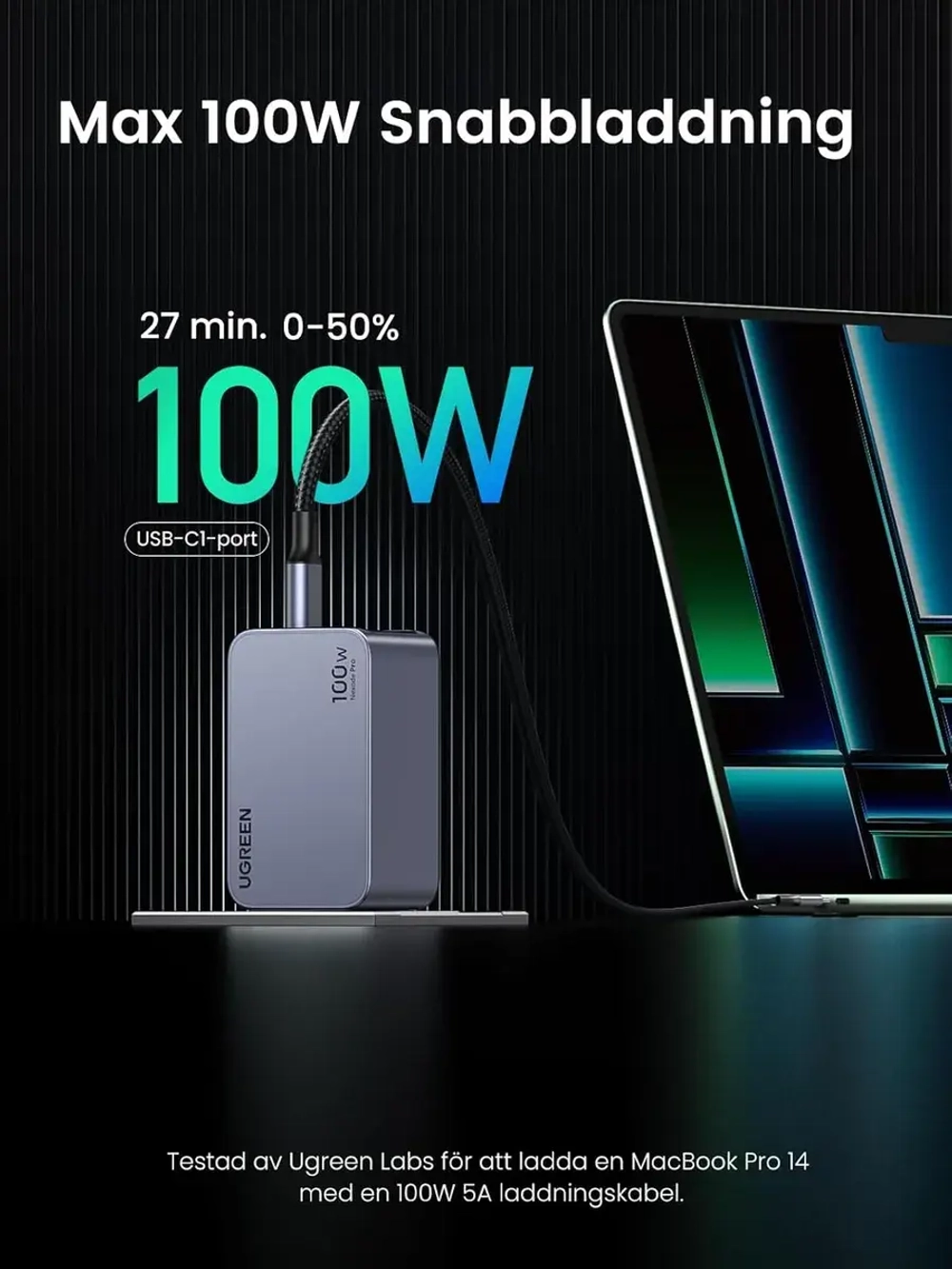 Быстрая зарядка Угрин 100w Type-C Адаптер для Honor