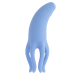 Голубой вибромассажёр Tentacle Tickler (Цвет: голубой)