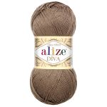 Пряжа Alize (Ализе) Diva / уп.5 мот. по 100 г, 350м, 688 молочно-коричневый А