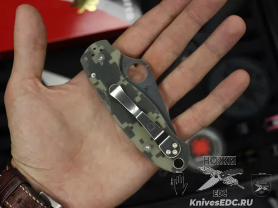 Нож складной Spyderco Para 3 223GPCMO c клинком из стали CPM-S45VN, рукоять камуляжный G10