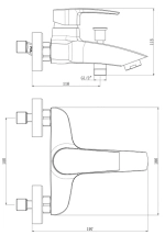 Смеситель Royce Pro для ванны и душа (RCM-120503CR)